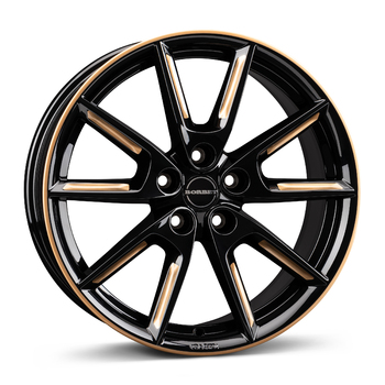 "LX 80840 black glossy gold spoke rim